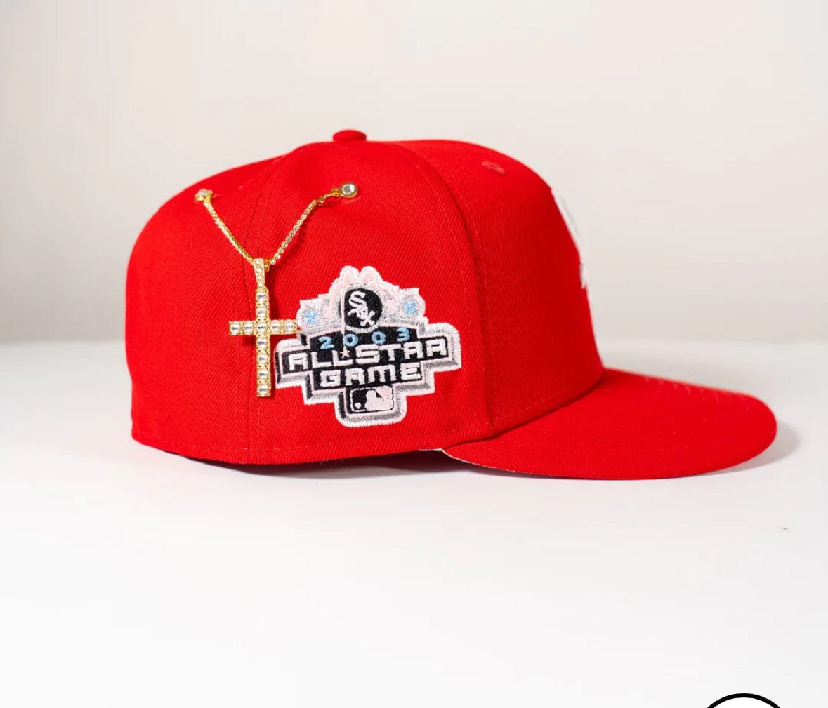 Gold Big rocks cross chain - BeisbolMXShop