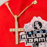 Gold Big rocks cross chain - BeisbolMXShop