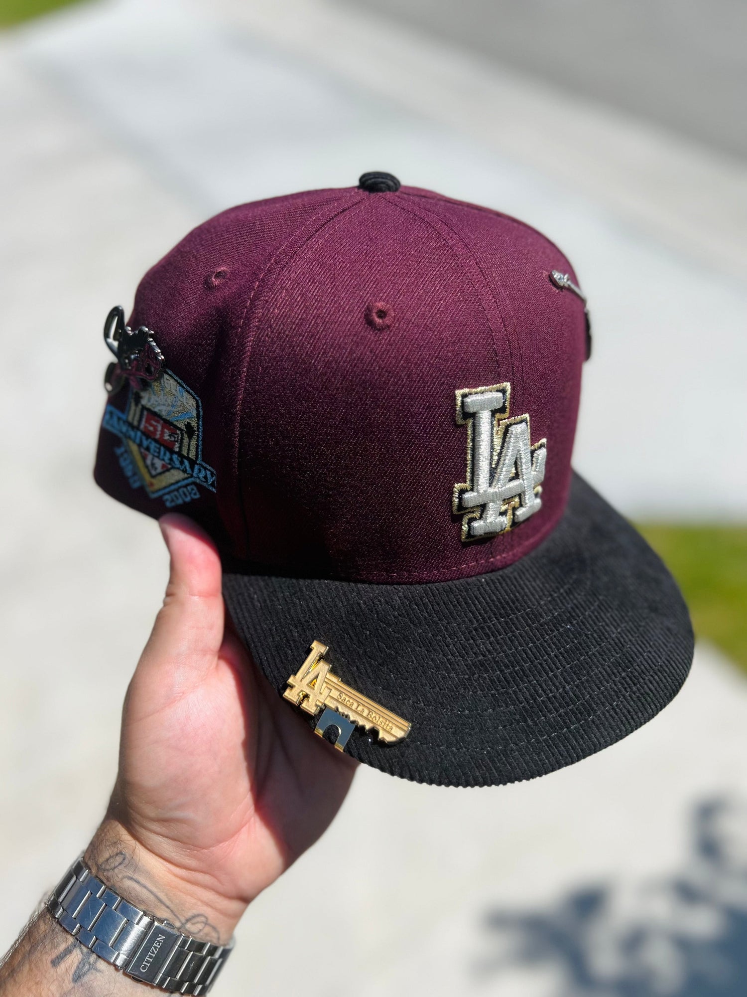Gold “LA” saca la bolsita key-BMX blip - BeisbolMXShop