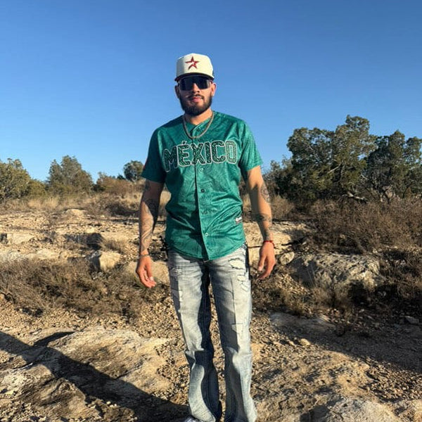 (Green) Aztec México Jersey - BeisbolMXShop