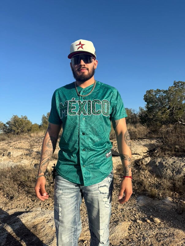 (Green) Aztec México Jersey - BeisbolMXShop
