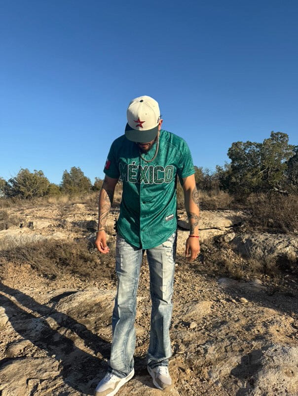 (Green) Aztec México Jersey - BeisbolMXShop