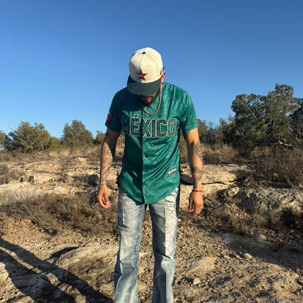 (Green) Aztec México Jersey - BeisbolMXShop