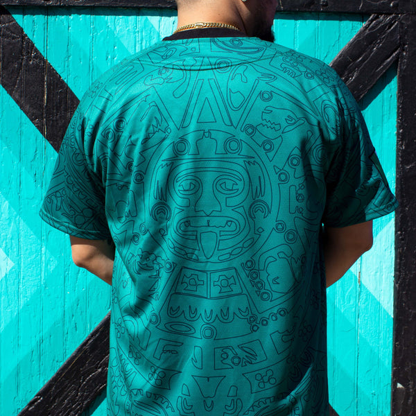 (Green) Aztec México Jersey - BeisbolMXShop