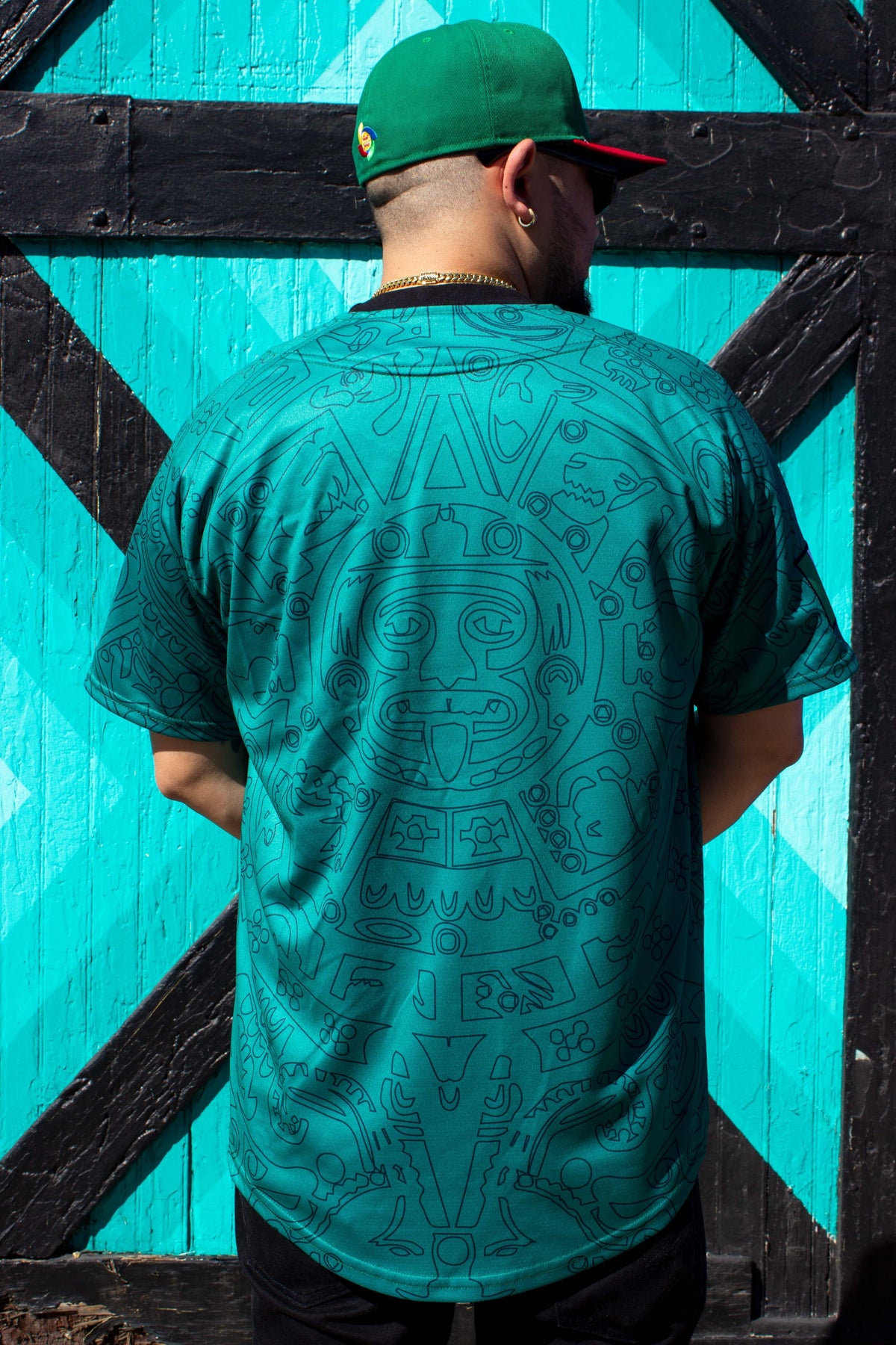 (Green) Aztec México Jersey - BeisbolMXShop