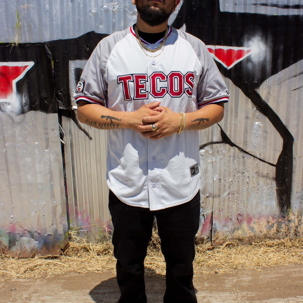 (Grey/white) Tecos de Los dos Laredo - BeisbolMXShop