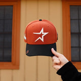 Houston astros Rusted Rich Orange hat (GLOW IN THE DARK) - BeisbolMXShop