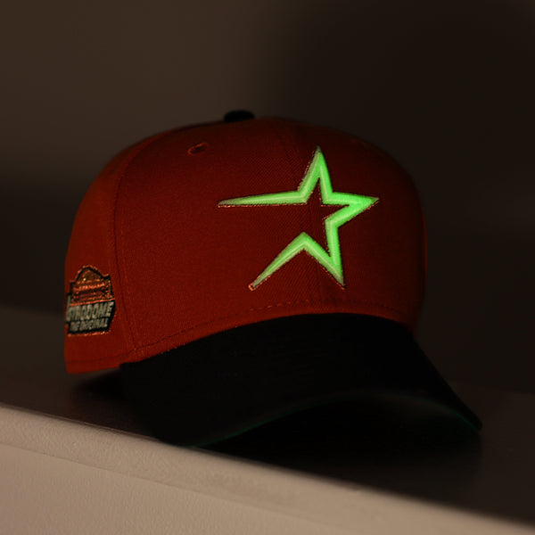 Houston astros Rusted Rich Orange hat (GLOW IN THE DARK) - BeisbolMXShop