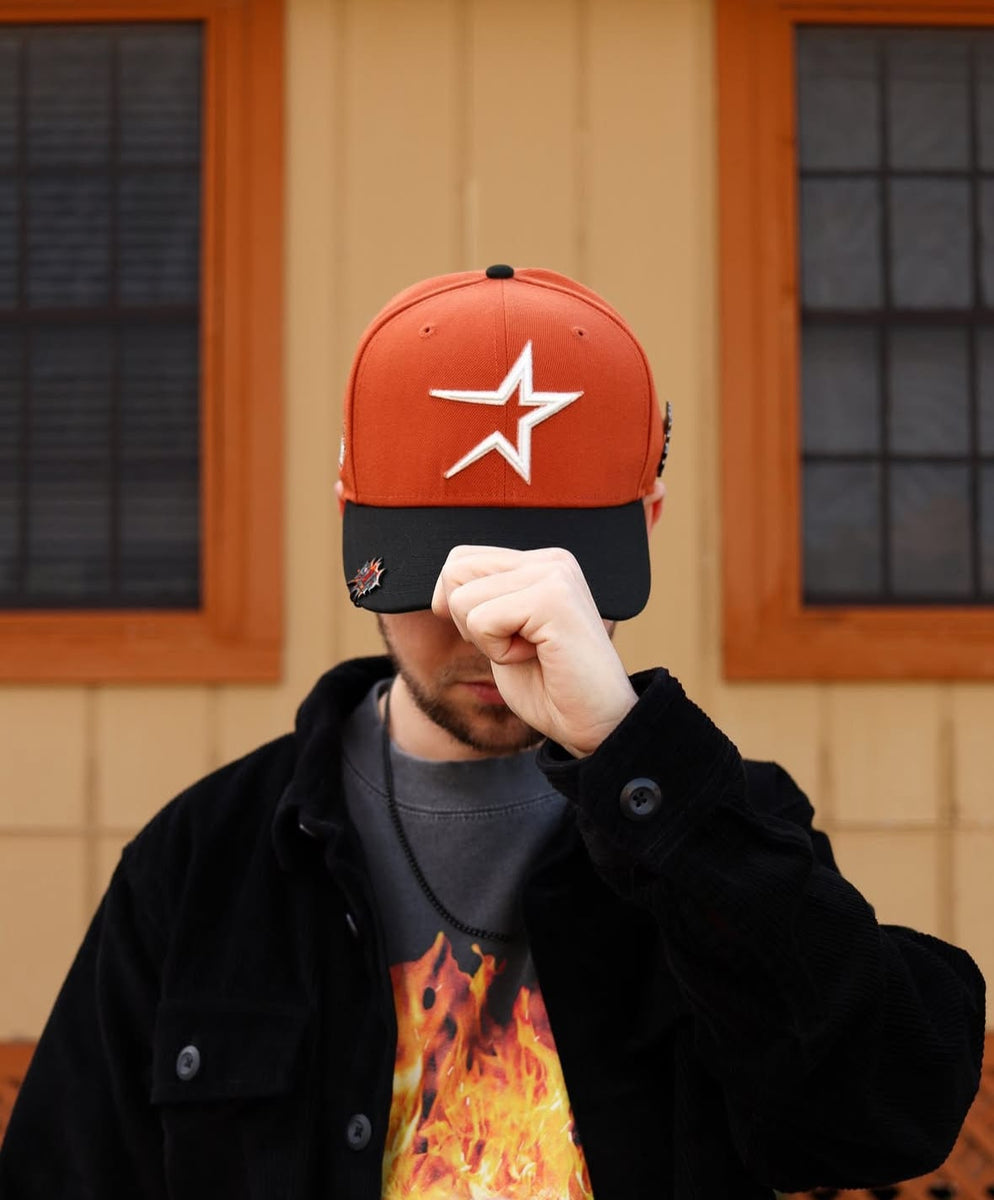 Houston astros Rusted Rich Orange hat (GLOW IN THE DARK) - BeisbolMXShop
