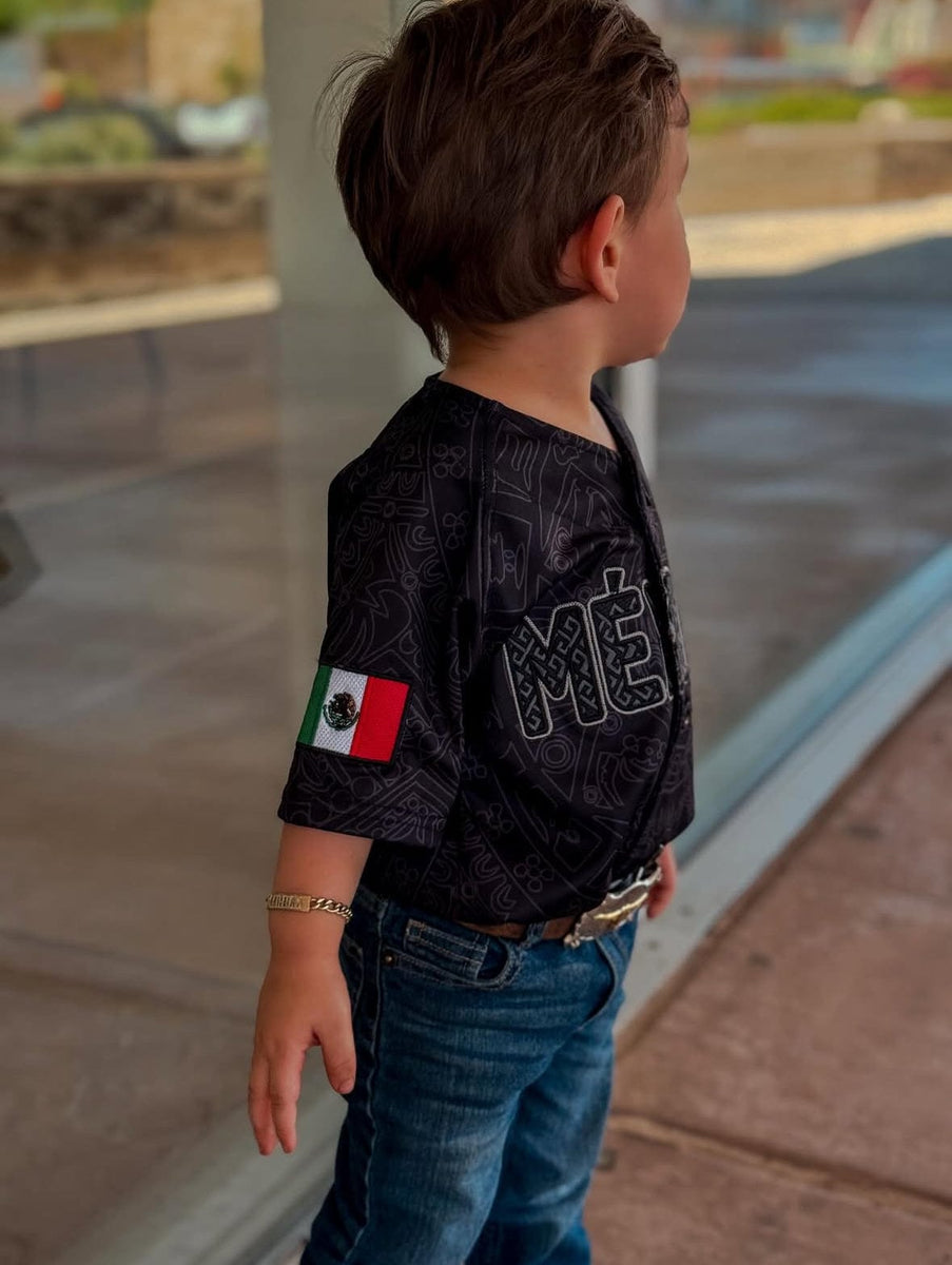 (KIDS) (BLACK) Aztec Mexico - BeisbolMXShop