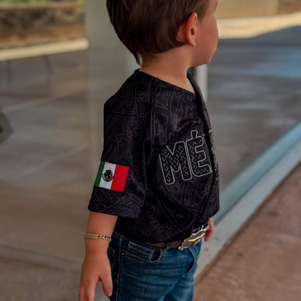 (KIDS) (BLACK) Aztec Mexico - BeisbolMXShop