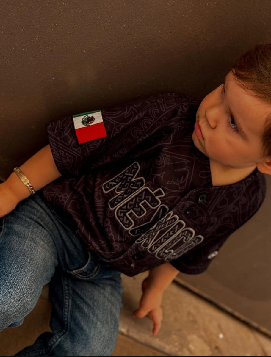 (KIDS) (BLACK) Aztec Mexico - BeisbolMXShop