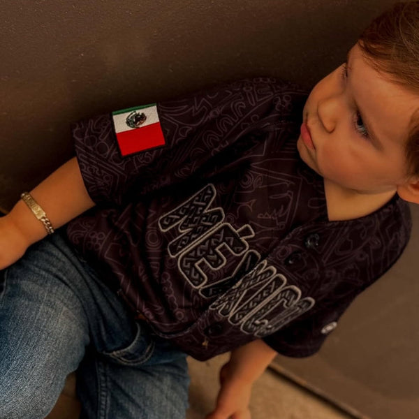 (KIDS) (BLACK) Aztec Mexico - BeisbolMXShop