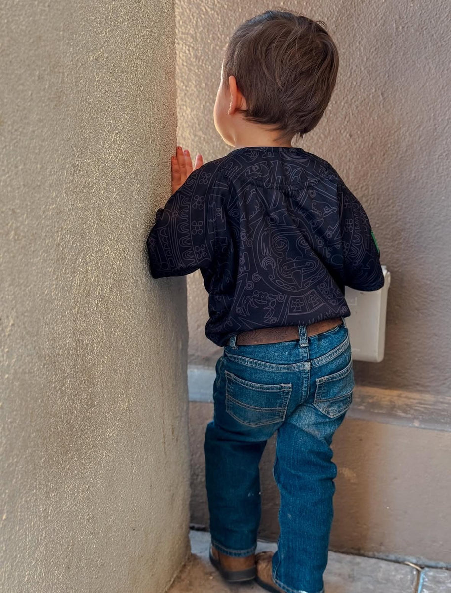 (KIDS) (BLACK) Aztec Mexico - BeisbolMXShop