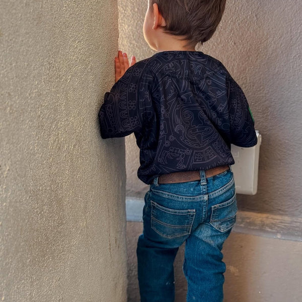 (KIDS) (BLACK) Aztec Mexico - BeisbolMXShop