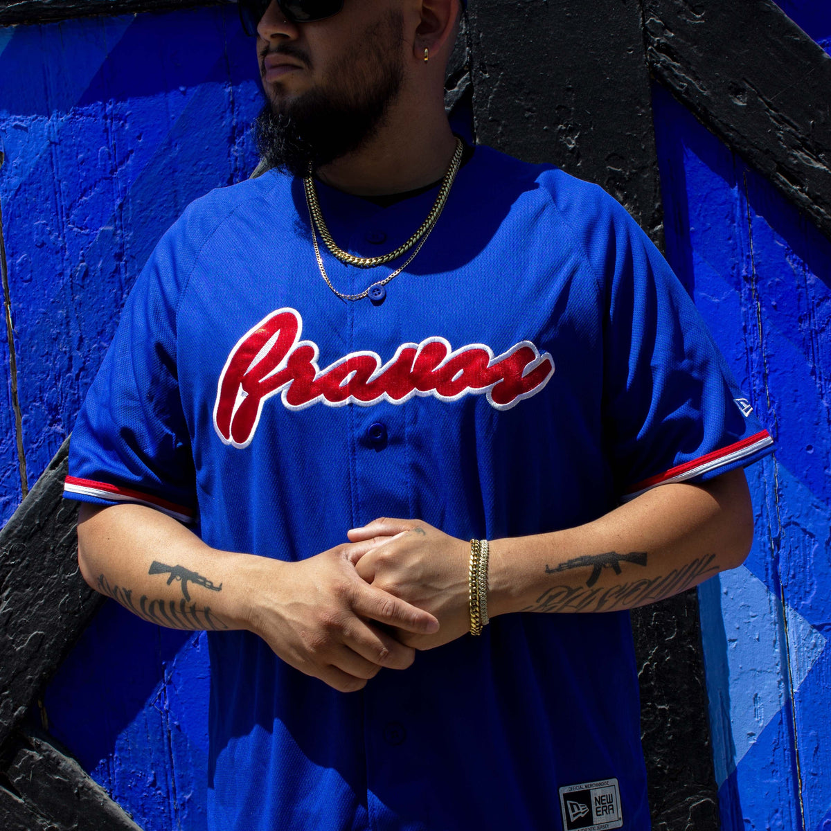 (majestic blue) bravos de Leon - BeisbolMXShop