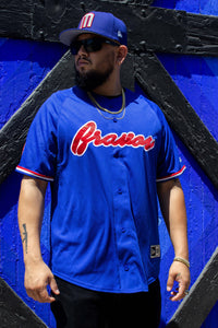 (majestic blue) bravos de Leon - BeisbolMXShop