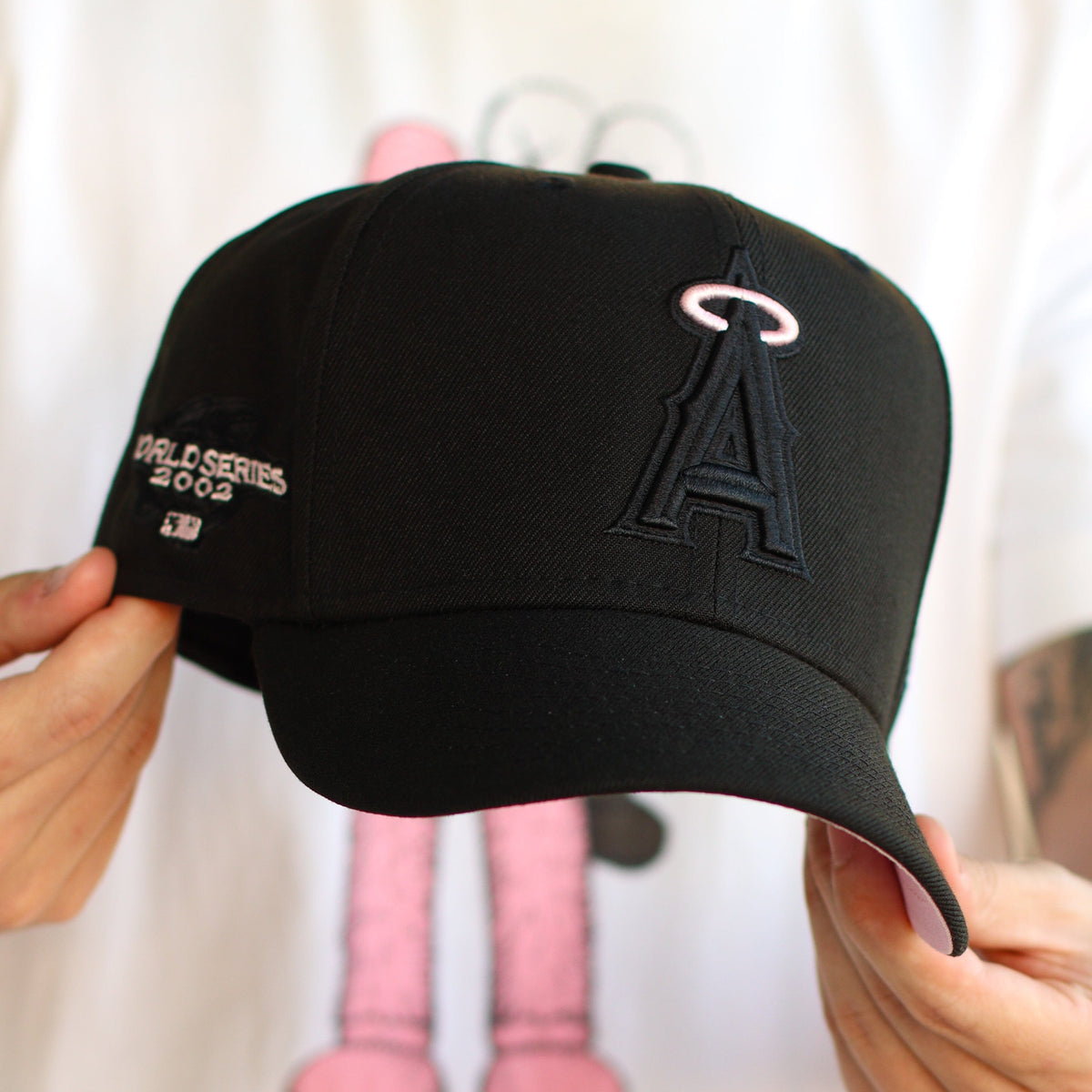 Pink/black angels hat - BeisbolMXShop