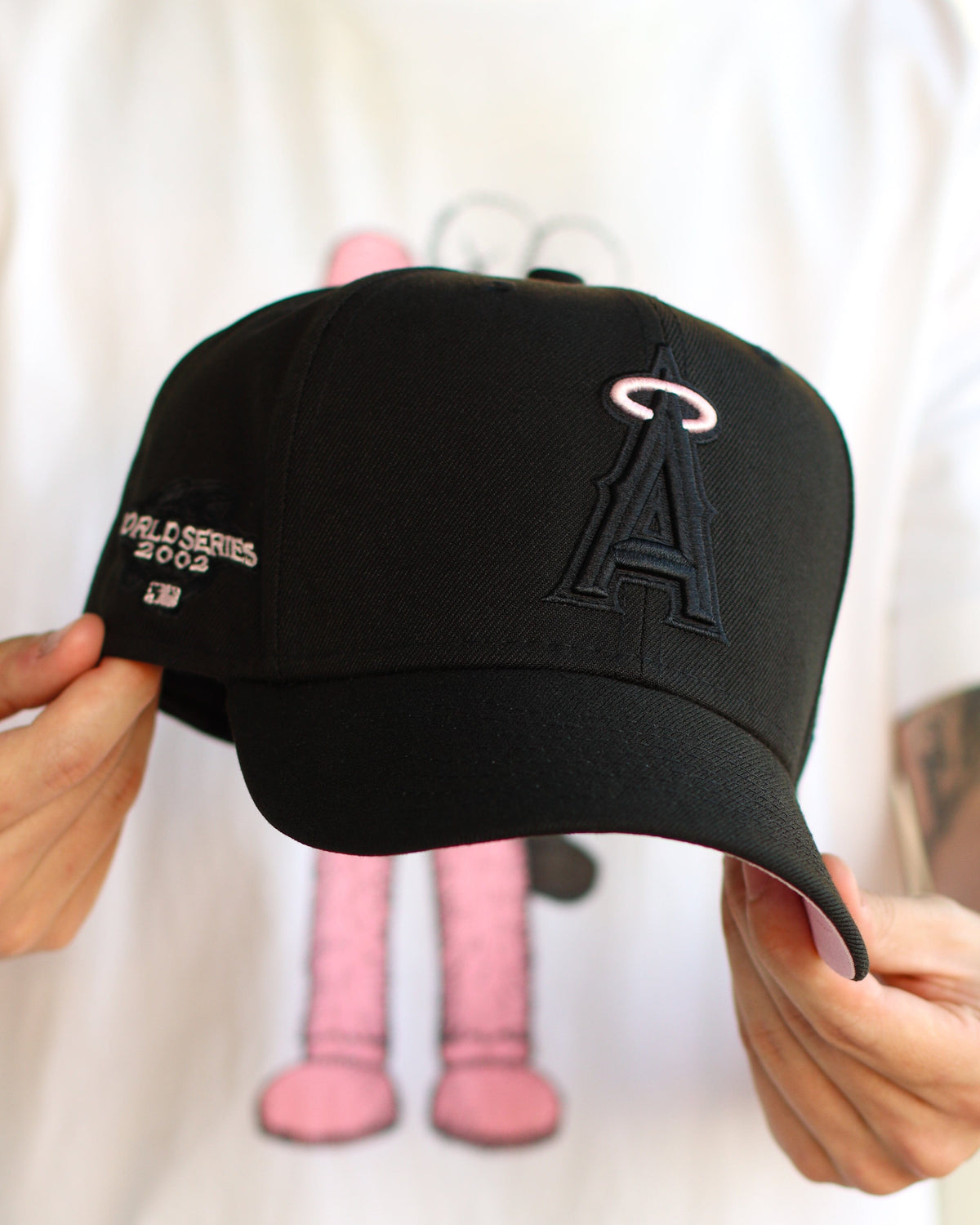 Pink/black angels hat - BeisbolMXShop