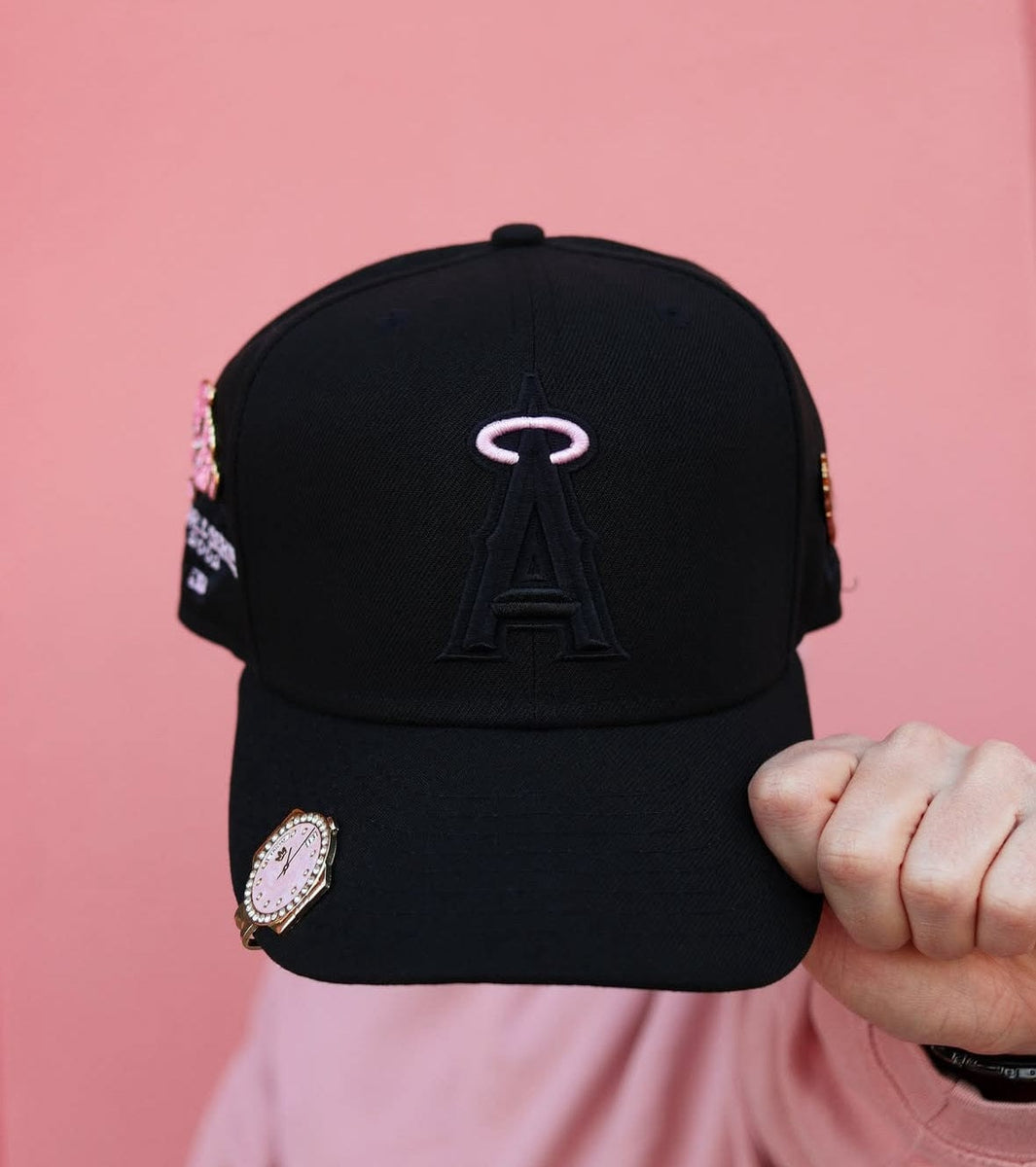 Pink/black angels hat - BeisbolMXShop