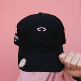 Pink/black angels hat - BeisbolMXShop