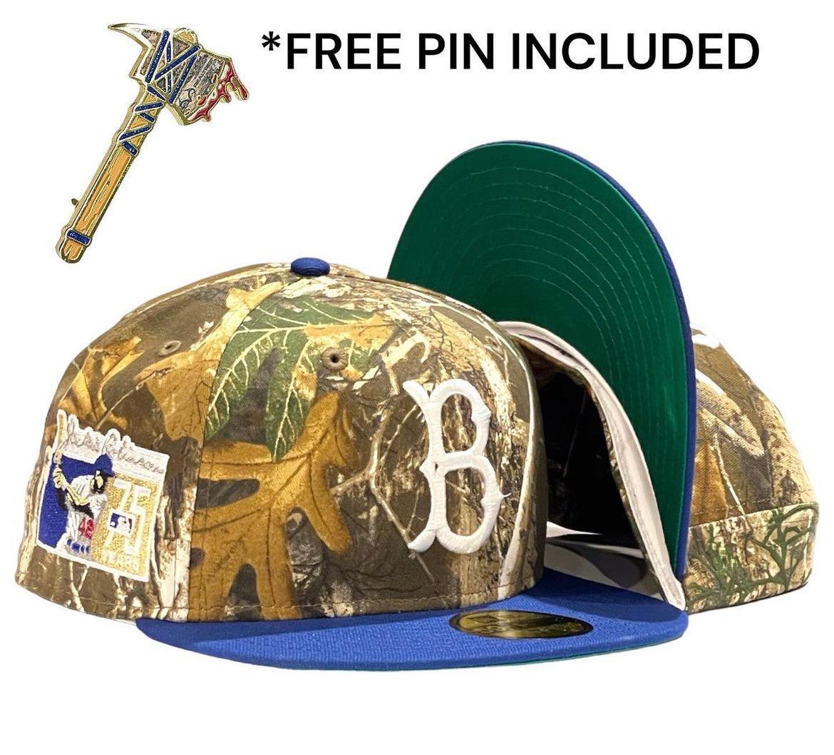 Real tree Jackie Robinson hat and pin - BeisbolMXShop