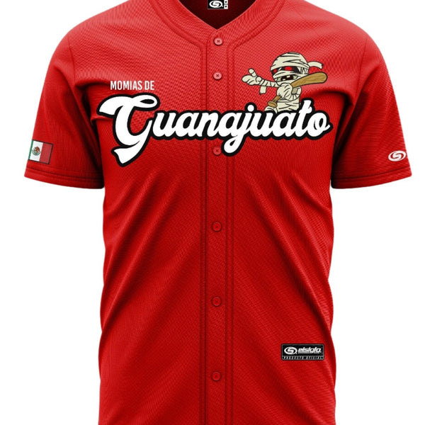 (RED) GUANAJUATO momias jersey - BeisbolMXShop