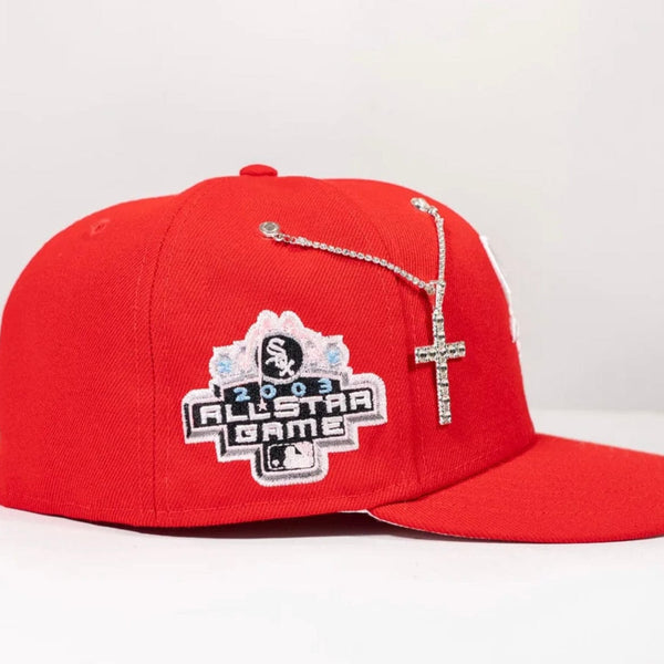 Silver Big rocks cross chain - BeisbolMXShop