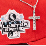 Silver Big rocks cross chain - BeisbolMXShop