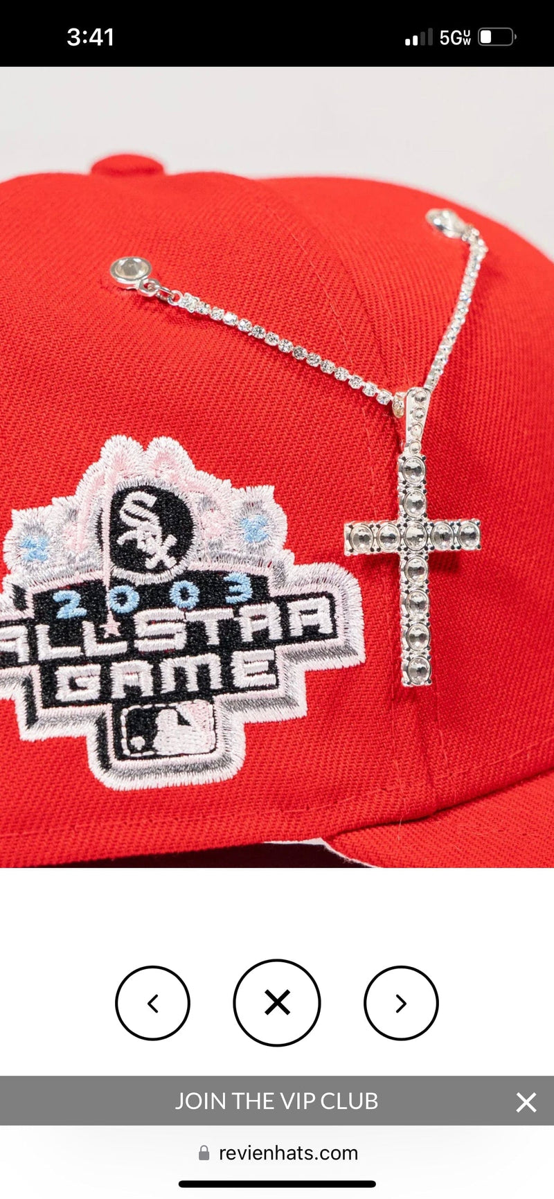 Silver Big rocks cross chain