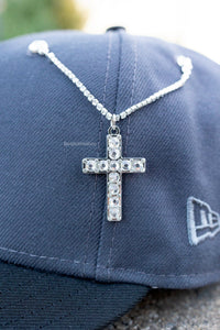 Silver Big rocks cross chain - BeisbolMXShop