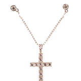 Silver Big rocks cross chain - BeisbolMXShop