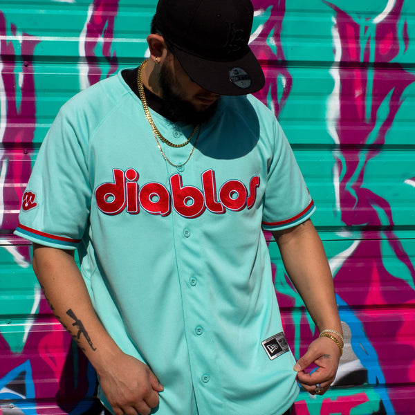 (Tiffany Blue) Diablos De Mexico Jersey - BeisbolMXShop