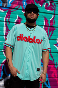 (Tiffany Blue) Diablos De Mexico Jersey - BeisbolMXShop
