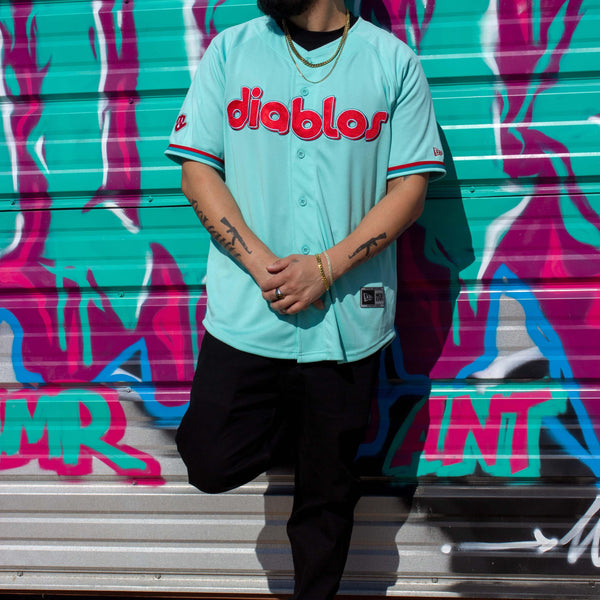 (Tiffany Blue) Diablos De Mexico Jersey - BeisbolMXShop