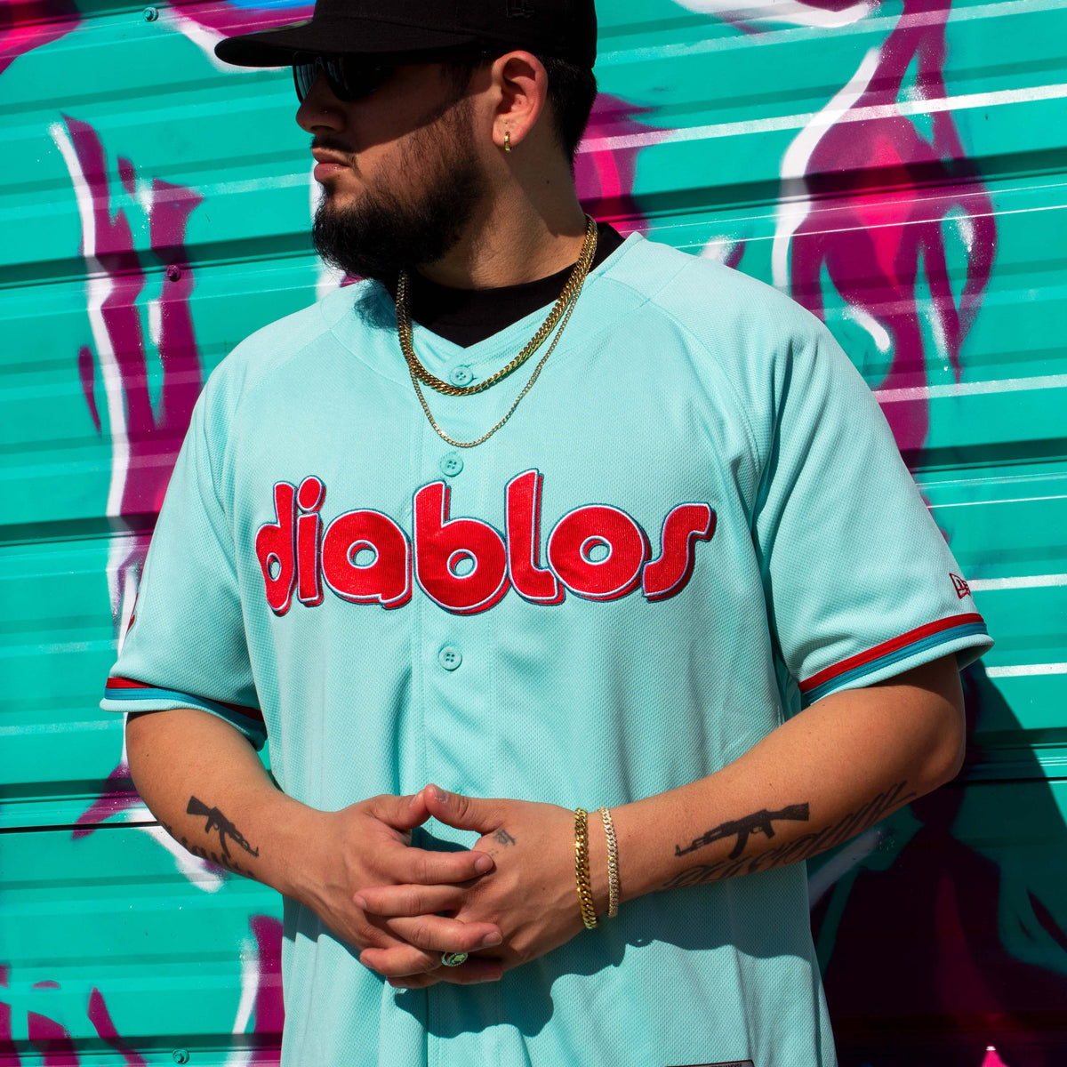 (Tiffany Blue) Diablos De Mexico Jersey - BeisbolMXShop