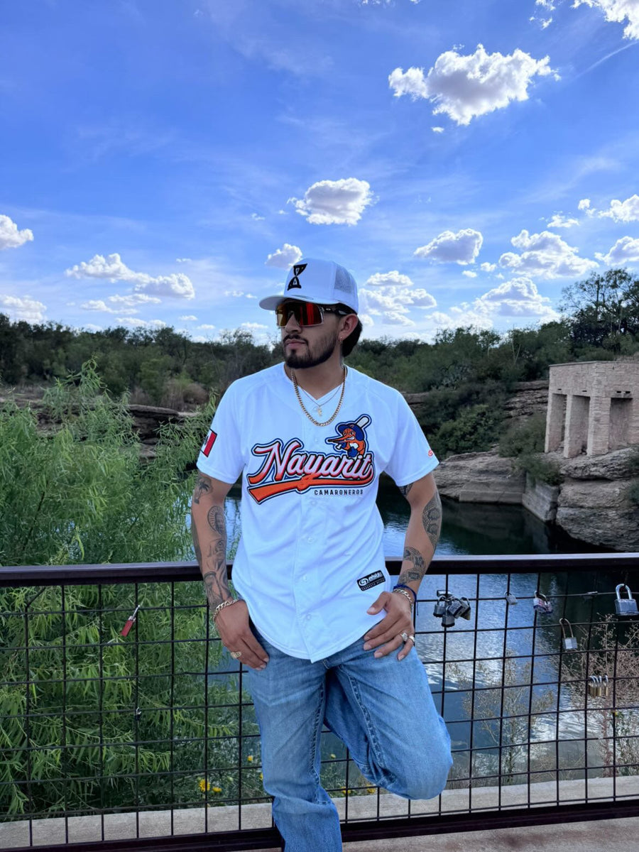 ((WHITE)) Camaroneros De Nayarit Jersey - BeisbolMXShop