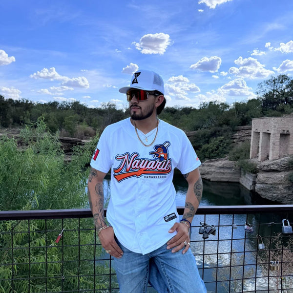 ((WHITE)) Camaroneros De Nayarit Jersey - BeisbolMXShop