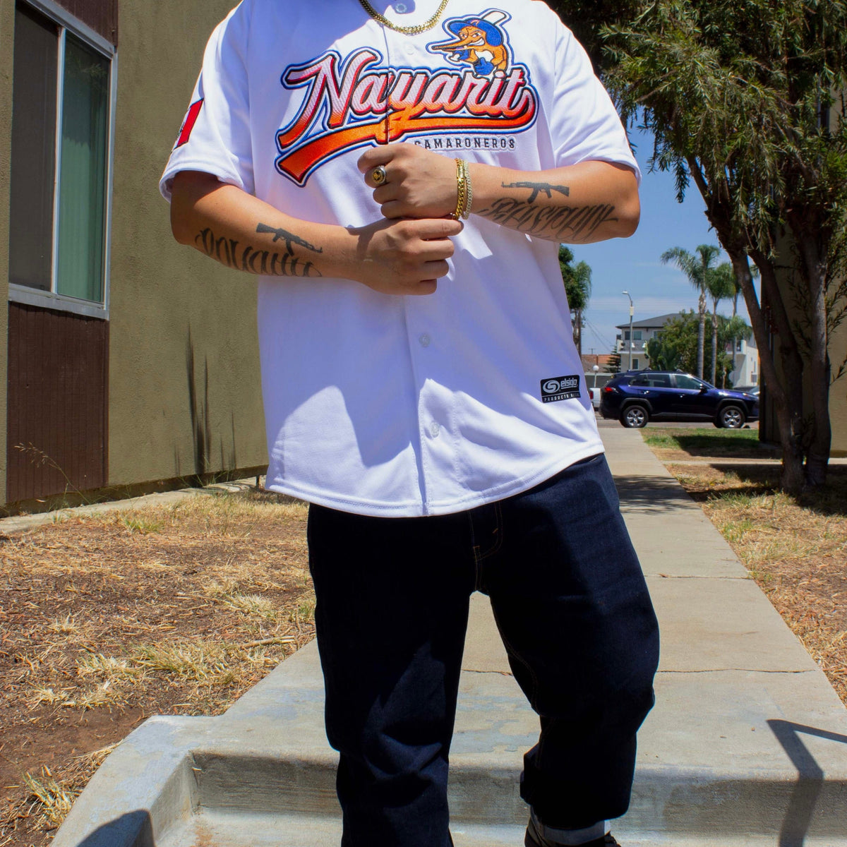 ((WHITE)) Camaroneros De Nayarit Jersey - BeisbolMXShop