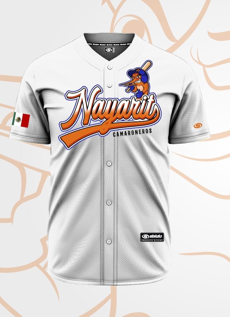 ((WHITE)) Camaroneros De Nayarit Jersey - BeisbolMXShop