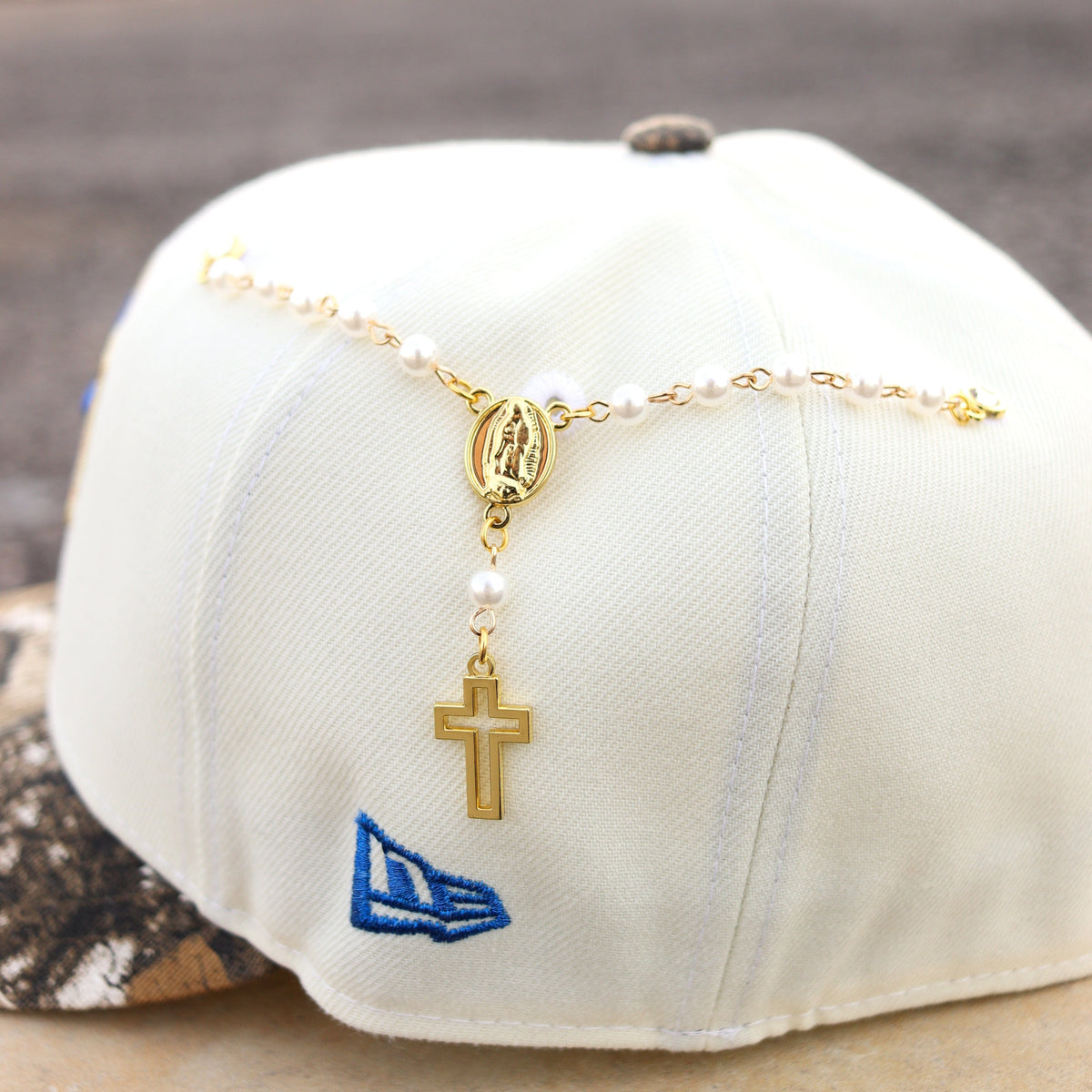 White Rosary pin - BeisbolMXShop