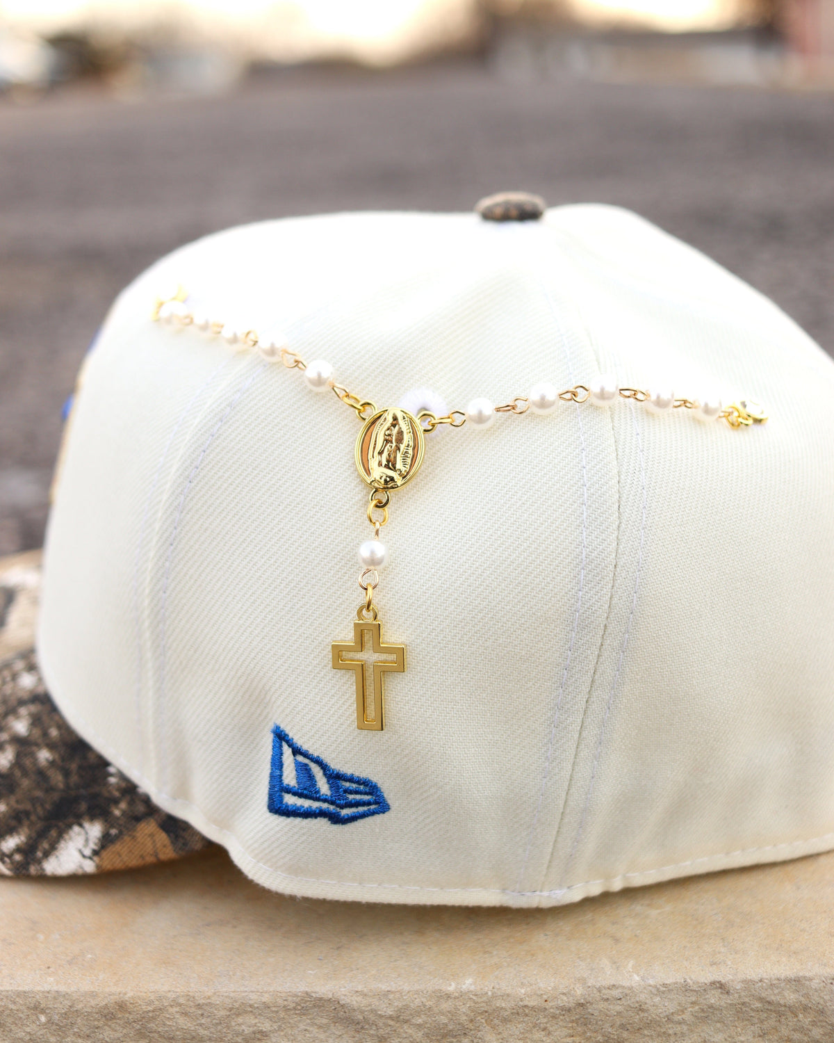 White Rosary pin - BeisbolMXShop