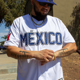 (White/Navy blue) Mexico Jersey - BeisbolMXShop