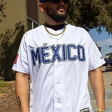 (White/Navy blue) Mexico Jersey - BeisbolMXShop