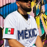 (White/Navy blue) Mexico Jersey - BeisbolMXShop
