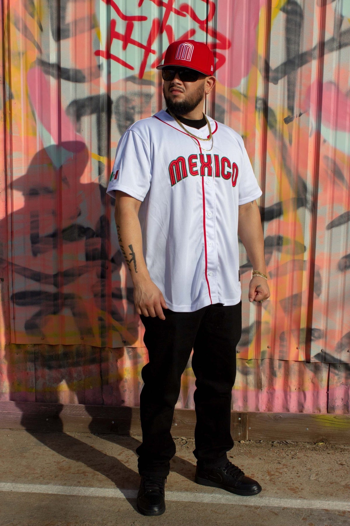 White/Red Mexico Jersey - BeisbolMXShop