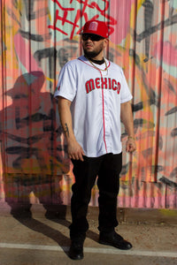 White/Red Mexico Jersey - BeisbolMXShop