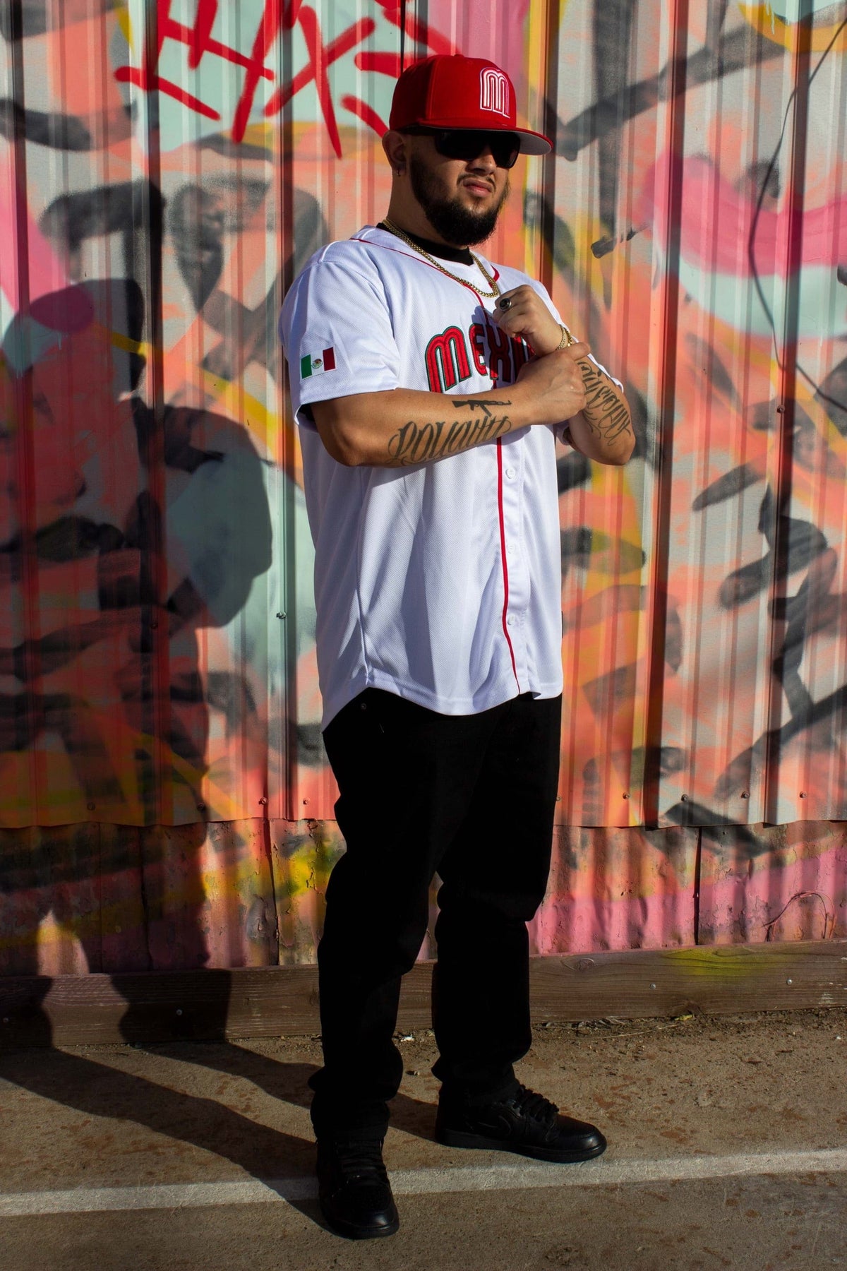 White/Red Mexico Jersey - BeisbolMXShop