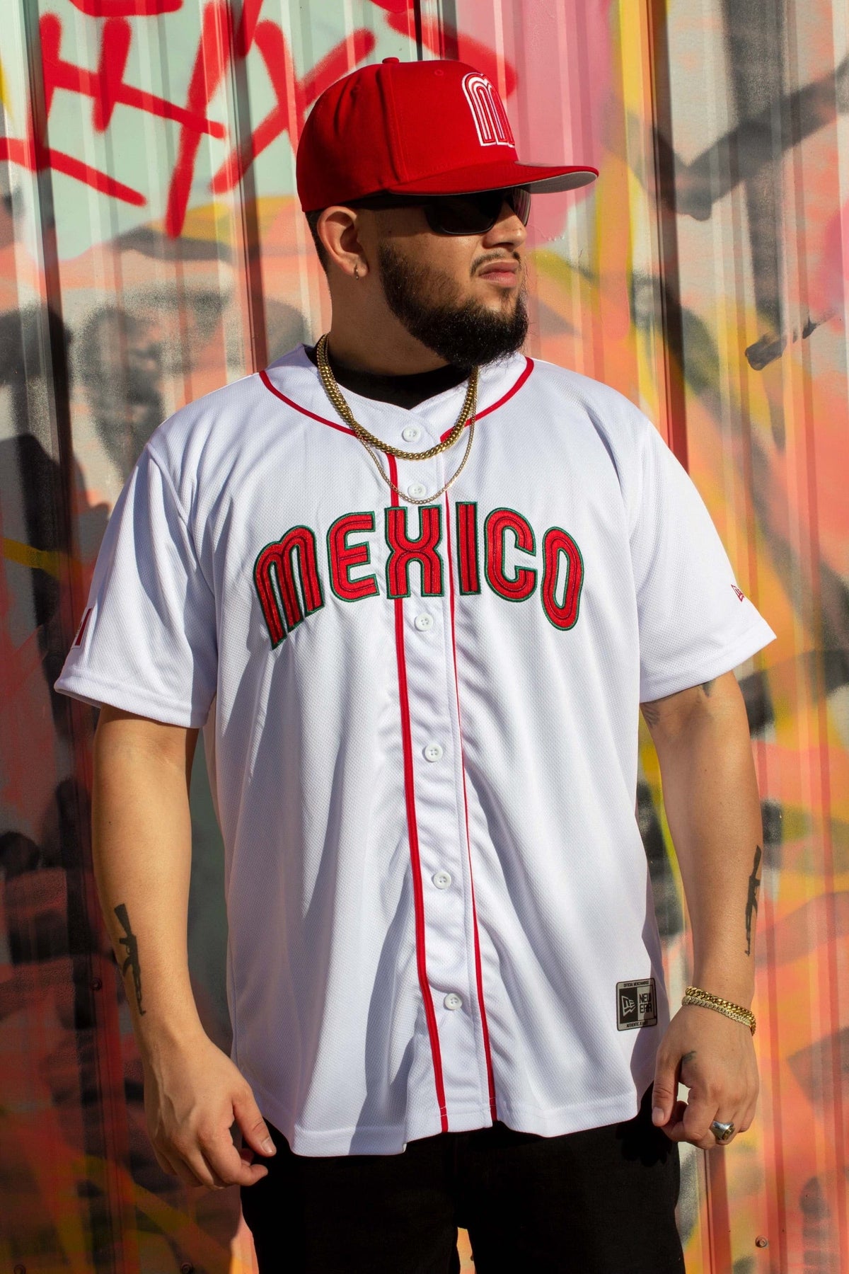 White/Red Mexico Jersey - BeisbolMXShop