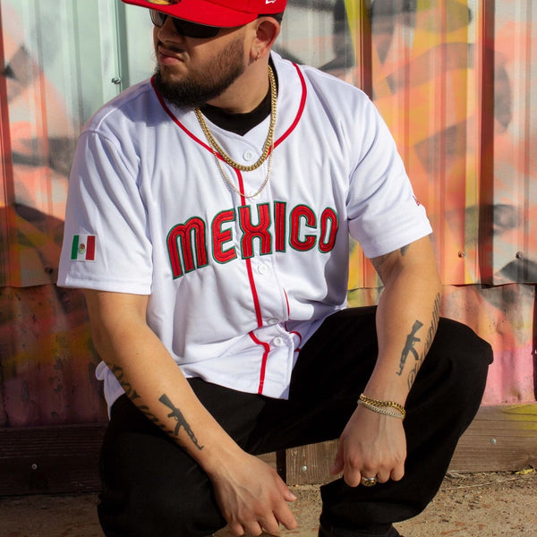 White/Red Mexico Jersey - BeisbolMXShop